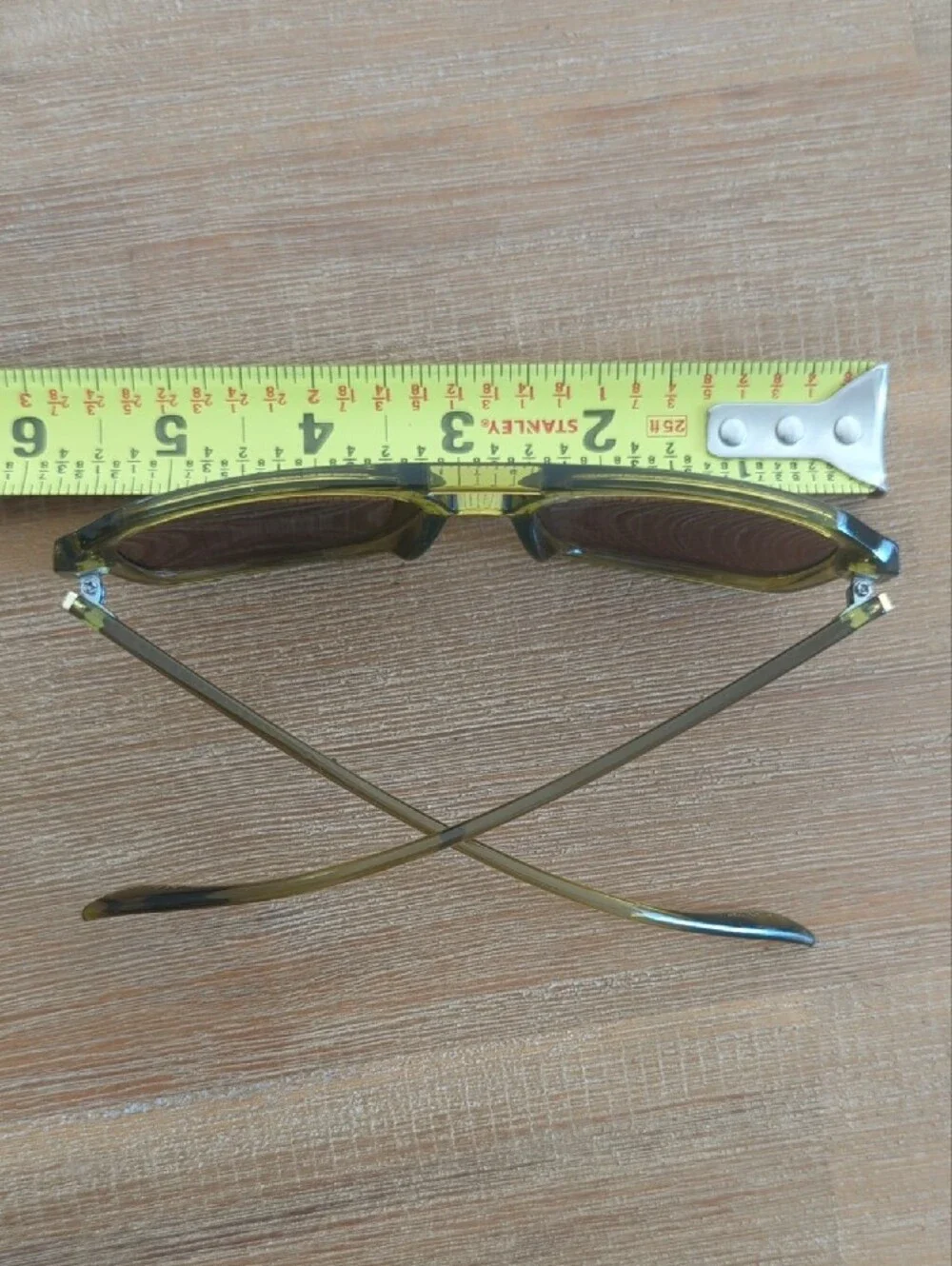 I-Sea Green Transparent Frame Sunglasses with Brown Lenses